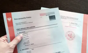 Akt chrztu online? Nie, to odpis aktu urodzenia z USC. Dokument zawiera dane dziecka i rodziców.