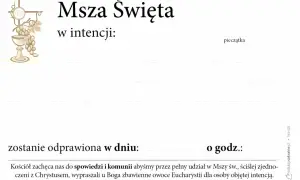 Formularz Mszy Świętej. Jak napisać intencję mszalną z okazji 18 urodzin? Wpisz datę i godzinę.
